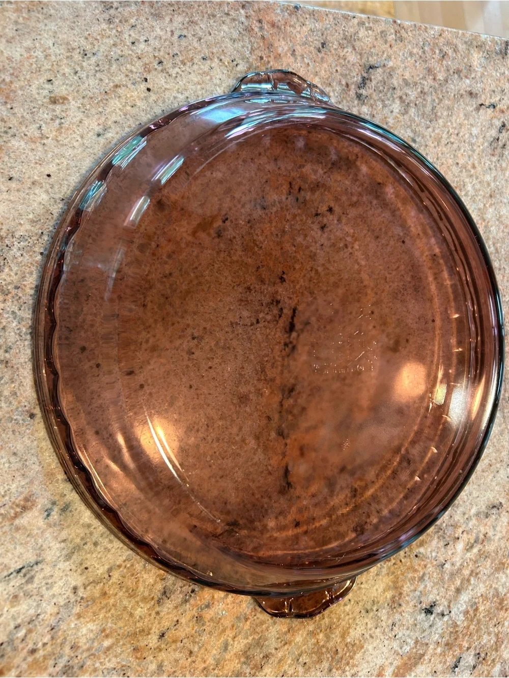 Pyrex #229 Amethyst Cranberry Fluted Pie Dish  2”D Scalloped Edge Petite Handles